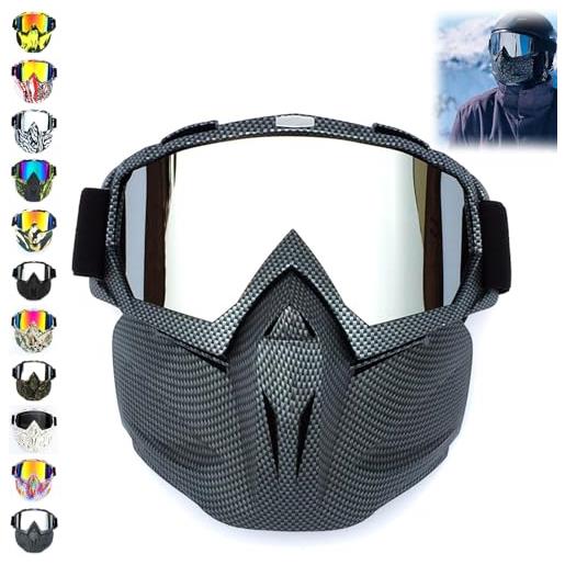 QJDTZMD snow ninja mask, outdoor mask anti fog, snow ninja mask goggles, cold weather wind proof anti fog outdoor mask (one size, a)