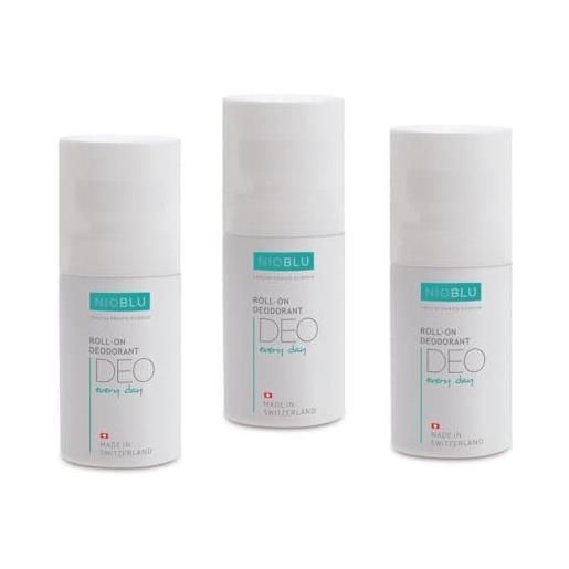 NIO BLU jafra - deodorante niobl, antitraspirante, set da 3 pezzi, 3 x 50 ml