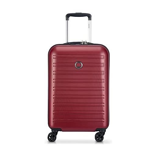 DELSEY PARIS - segur 2.0 -bagaglio a mano per cabina rigido - 55 x 35 x 25 cm - 43 litri - rosso