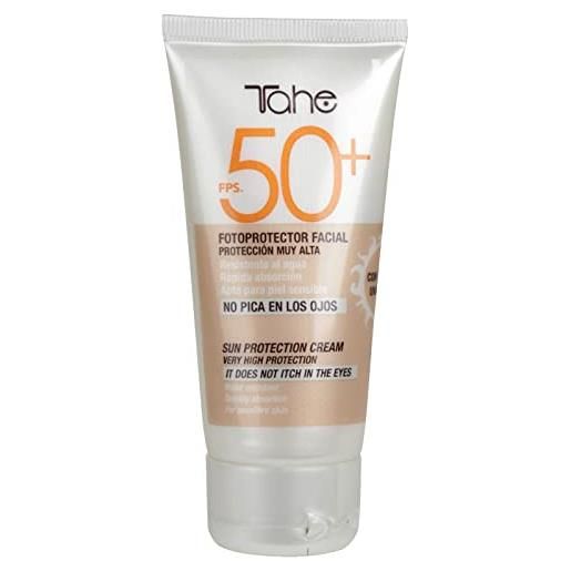 Tahe sun protect - crema solare facciale solare per viso water resistant fps 50+ adatto per pelle atopica 50 ml