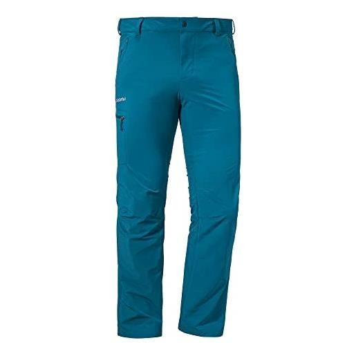 Schöffel folkstone leggeri da trekking con materiale elasticizzato, robusti pantaloni da outdoor con taglio sportivo, lakemount blu, 56 uomo