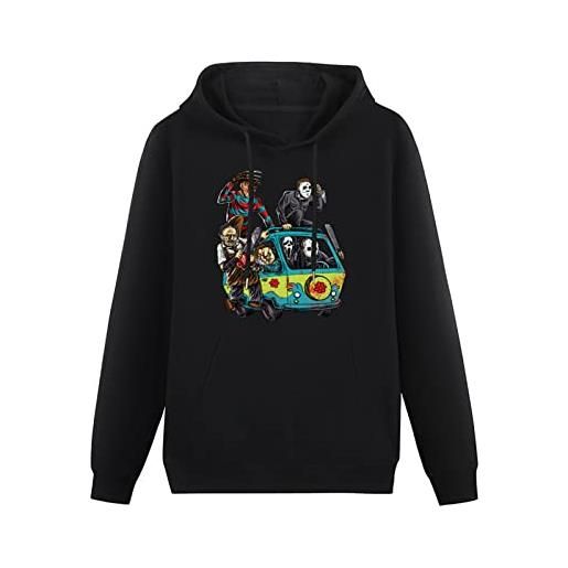 Mgdk halloween massacre mystery machine scooby doo themed costume hoodies long sleeve pullover loose hoody sweatershirt m