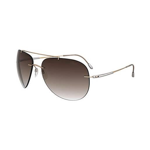 Silhouette occhiali da sole adventurer 8721 taupe brown/classic brown shaded taglia unica unisex