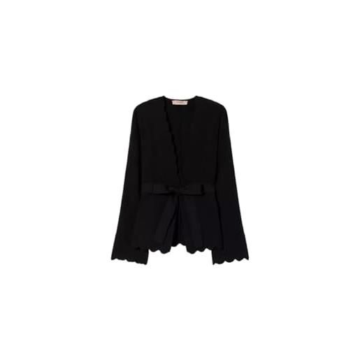 Twinset Milano twinset giacca blazer in maglia stretch da donna nero