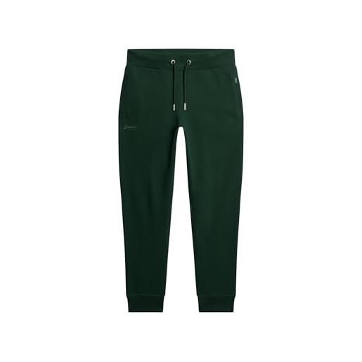 Superdry essential logo joggers pantaloni, verde foresta, xl uomo