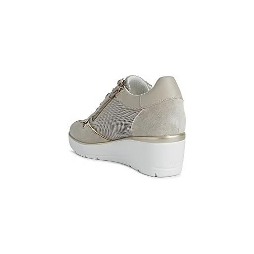 Geox d ilde a, sneakers donna, grigio (lt grey), 41 eu