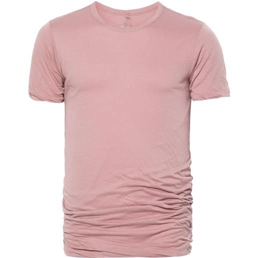 Rick Owens t-shirt con effetto stropicciato - rosa