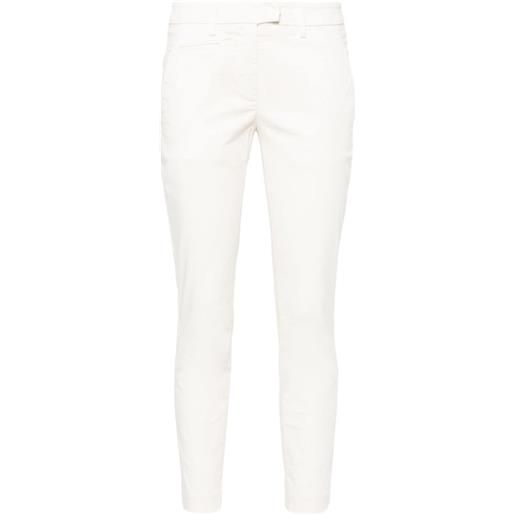 DONDUP pantaloni slim crop perfect - bianco