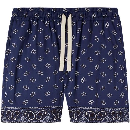 Palm Angels shorts con stampa paisley - blu