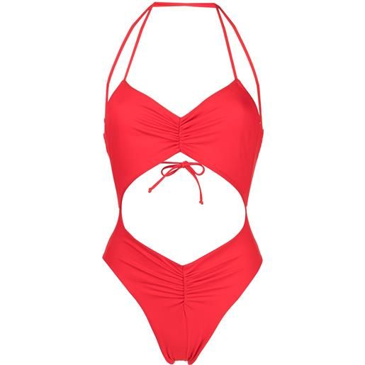 Sian Swimwear costume intero con ruches carlotta - rosso