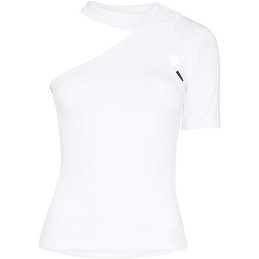 RTA t-shirt asimmetrica azalea - bianco