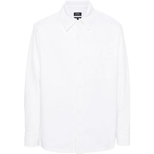 A.P.C. camicia con taschino - bianco