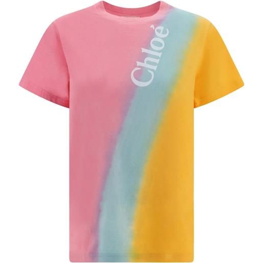 CHLOE' maglietta chloé in cotone con logo