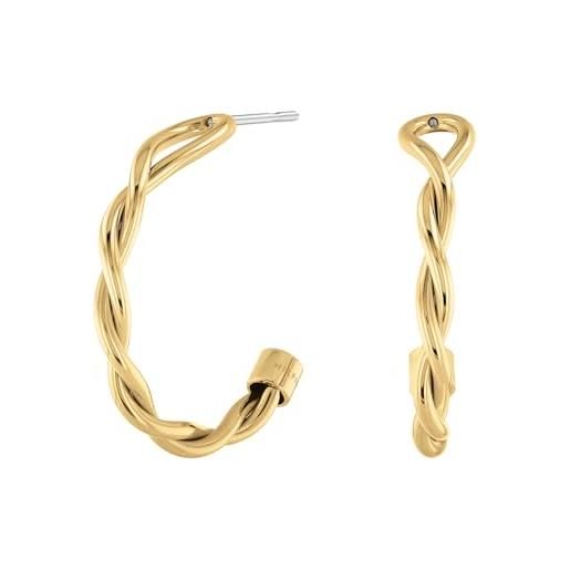 Tommy Hilfiger jewelry orecchini a cerchio da donna in acciaio inossidabile oro giallo - 2780687