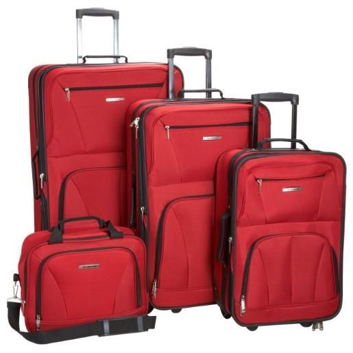 Rockland bagagli journey softside set verticale, rosso, taglia unica, journey softside - set di valigie verticali