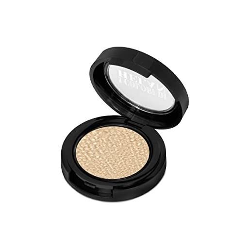 Helan - ombretto occhi compatto, colore intenso e brillante, ombretto glitter occhi con finish cremoso, palette ombretti professionali naturale, trucchi donna per make up luminoso color champagne, 2gr