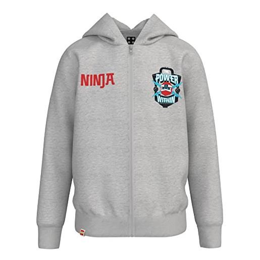 LEGO ninjago jungen full zip sweatjacke mit kapuze hoodie m12010572 maglione cardigan, 912, 140 unisex-adulto