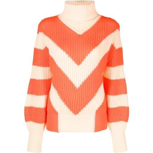 Forte Forte maglione con motivo chevron - arancione
