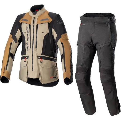 ALPINESTARS - giacca + pantaloni pack bogotá pro drystar vetiver / military olive / giallo fluo