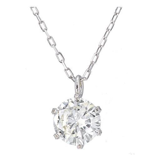 G&S Diamonds collana da donna con diamante, a scelta tra oro 18 carati bianco, giallo, rosa o platino - diamanti certificati naturali e non provenienti da zone di guerra e platino, cod. Pvtheu
