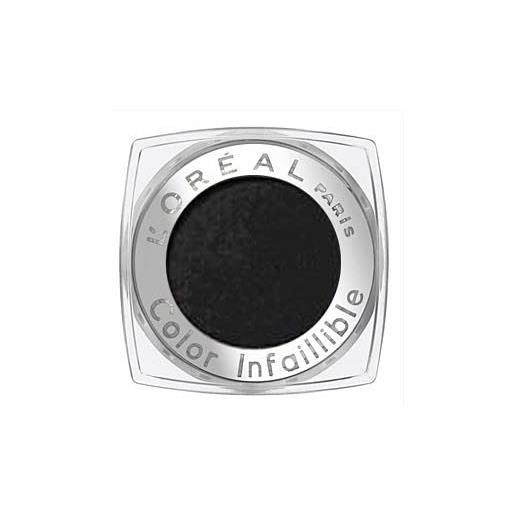 L'Oréal Paris - ombretto a lunga tenuta, la couleur infaillible, 30 nero opaco