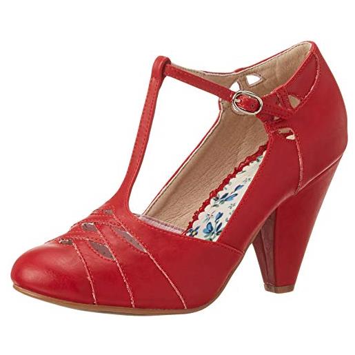 Bettie Page bp403-laura, scarpe décolleté donna, rosso, 41.5 eu