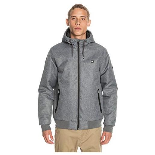 Quiksilver z0ol0|#Quiksilver brooks 5k - giacca impermeabile con cappuccio da uomo giacca impermeabile con cappuccio, uomo, medium grey heather, l