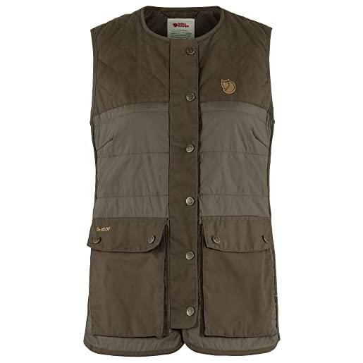 Fjallraven 86373-633 forest wool padded vest w/forest wool padded vest w gilet sportivo donna dark olive taglia l
