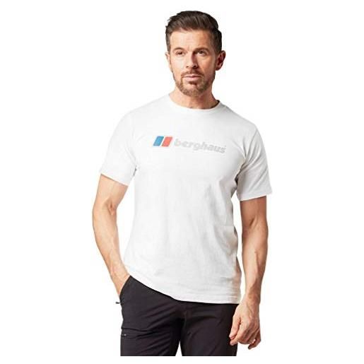 Berghaus - maglietta a maniche corte con logo big corp, uomo, t-shirt, 422376h03, bianco puro, xs