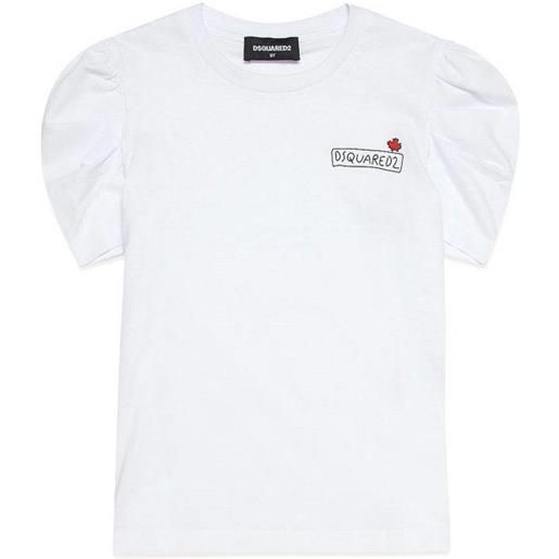 Dsquared2 t-shirt bianca mezza manica