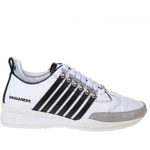 Dsquared2 sneakers legendary in pelle bianco e nero