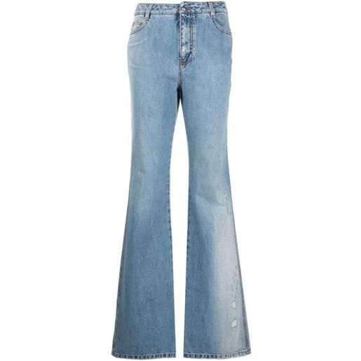 Ermanno Scervino jeans slavati a zampa con dettagli strappati