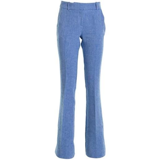 Ermanno By Ermanno Scervino pantalone azzurro in misto lino e cotone