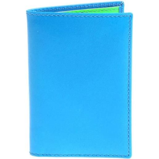 Comme Des Garçons Wallet porta carte azzurro fluo