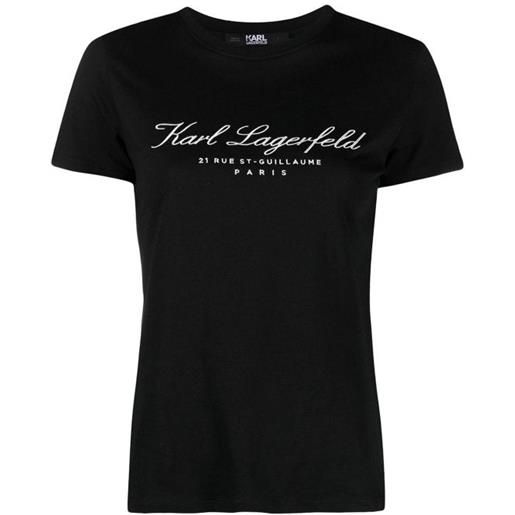 Karl Lagerfeld t-shirt con logo ricamato