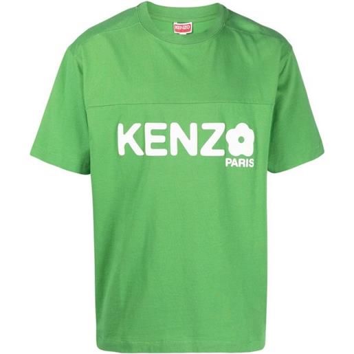 Kenzo t-shirt con stampa logo floreale boke