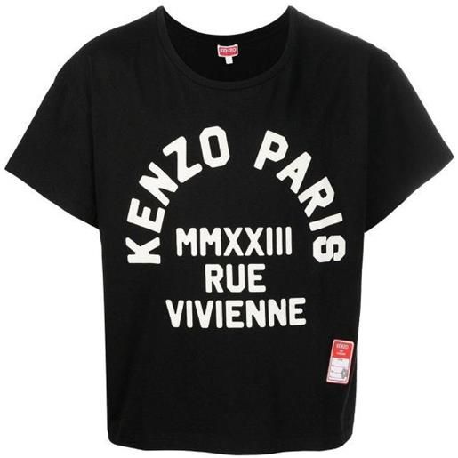Kenzo t-shirt rue vivienne con stampa logo