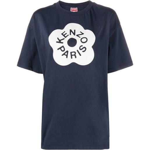 Kenzo t-shirt con logo a fiori boke