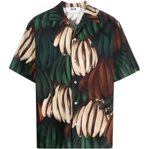 M.s.g.m. camicia con stampa banane