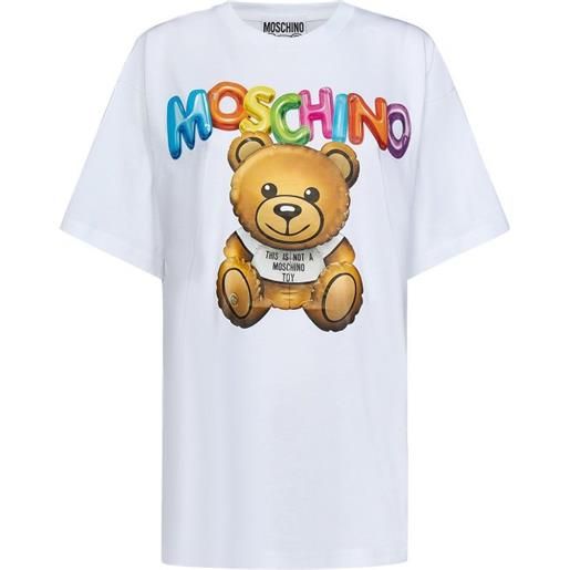 Moschino t-shirt in cotone con stampa teddy