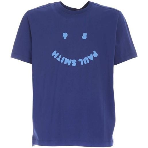 Paul Smith t-shirt blu logo a contrasto