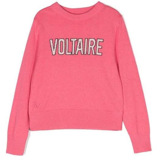 Zadig&voltaire maglione rosa in lana e cashmere