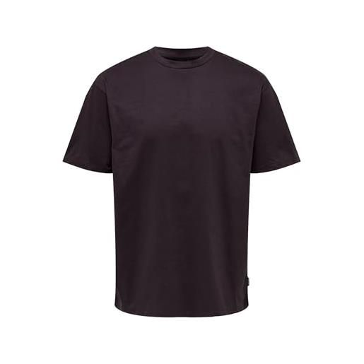 Only & sons onsfred rlx ss tee noos t-shirt, fondente, xxl uomo