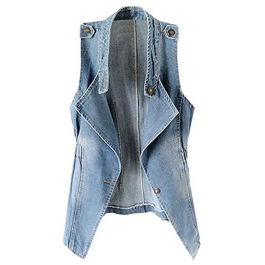 Gilet Jeans Donna JOPHY &amp; CO. - Corto In Denim Con Bottoni E Tasche