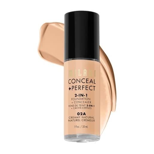 Milani c-m0-012-11 conceal and perfect 2 in 1 foundation + concealer creamy natural, 30 ml