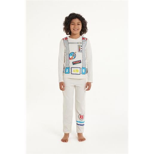 Tezenis pigiama lungo in cotone con stampa astronauta bimbi bambino stampa