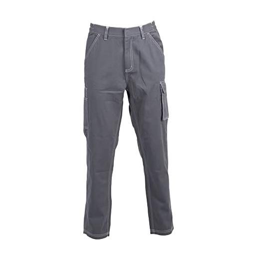 CHEMAGLIETTE! pantaloni da lavoro uomo - pantalone cargo 100% cotone prelavato, con tasche laterali, elastici in vita, tasca posteriore con bottone vig