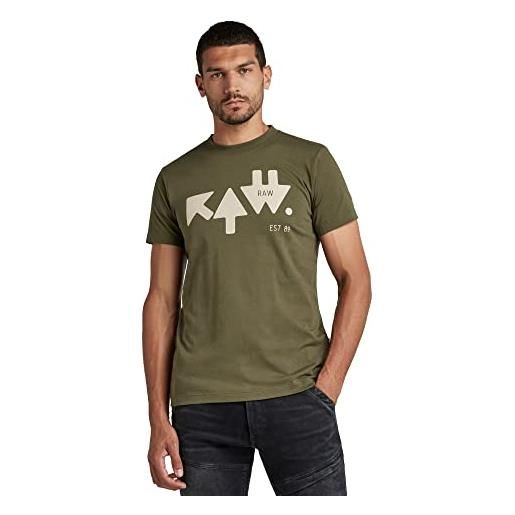 G-STAR RAW men's raw arrow t-shirt, verde (shadow olive d21182-336-b230), m