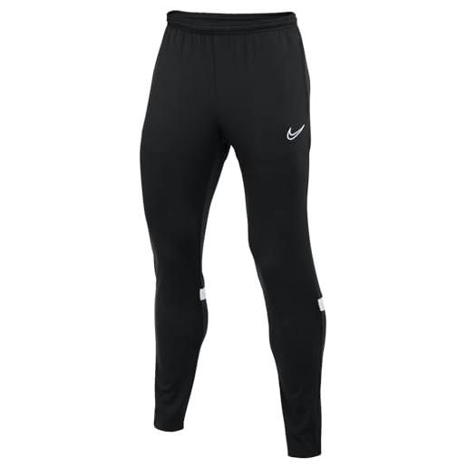 Nike dry fit academy 21 pantaloni black/white/white/white l (147-158 cm)