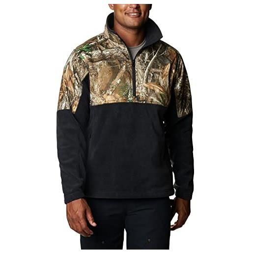 Columbia phg™ - giacca in pile con cerniera a 1/4, colore: nero/realtree edge